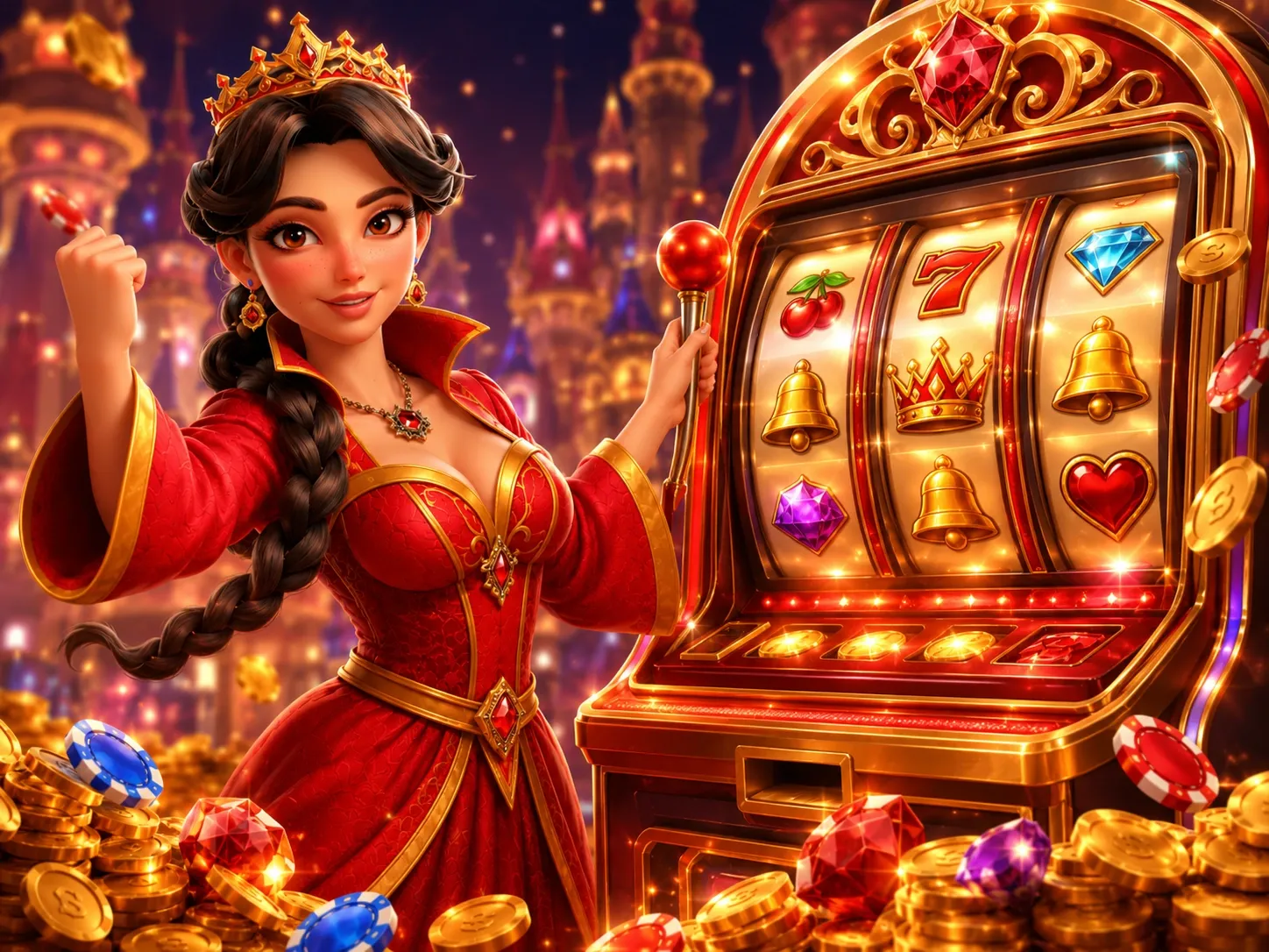 Fantasy Casino Princess Winning On Golden